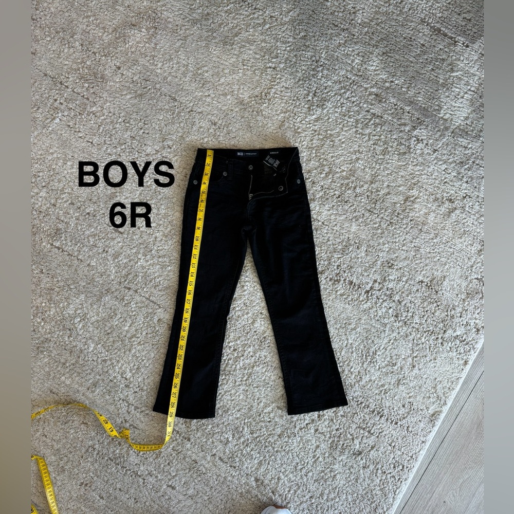 Boys BKE 6R Conner Bootcut Black Jeans